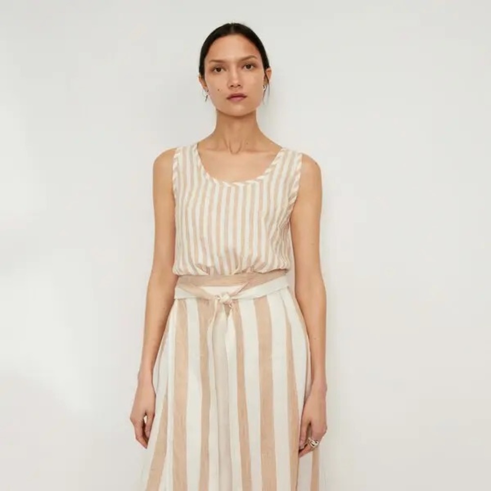 NWT Everlane The Linen Scoop-Neck Tank